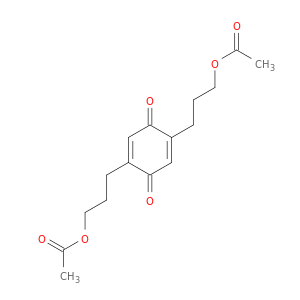 2,5-Cyclohexadiene-1,4-dione, 2,5-bis[3-(acetyloxy)propyl]-