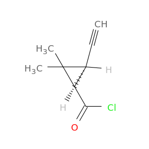 Cyclopropanecarbonylchloride, 3-ethynyl-2,2-dimethyl-, (1R-trans)- (9CI)