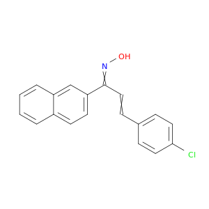 2-Propen-1-one, 3-(4-chlorophenyl)-1-(2-naphthalenyl)-, oxime