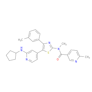 N-[5-(2-CYCLOPENTYLAMINO-4-PYRIDYL)-4-(3-METHYLPHENYL)-1,3-THIAZOL-2-YL]-N,6-DIMETHYLNICOTINAMIDE