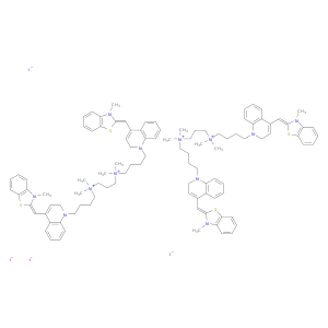 Quinolinium,1,1'-[1,3-propanediylbis[(dimethyliminio)-4,1-butanediyl]]bis[4-[(3-methyl-2(3H)-benzothiazolylidene)methyl]-,tetraiodide (9CI)