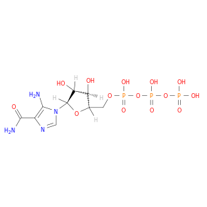 [[[(2R,3R,4R,5R)-5-(5-amino-4-carbamoyl-imidazol-1-yl)-3,4-dihydroxy-oxolan-2-yl]methoxy-hydroxy-phosphoryl]oxy-hydroxy-phosphoryl]oxyphosphonic acid