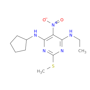 4,6-Pyrimidinediamine, N-cyclopentyl-N'-ethyl-2-(methylthio)-5-nitro-
