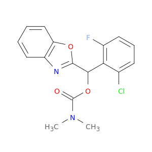 Carbamic acid,dimethyl-, 2-benzoxazolyl(2-chloro-6-fluorophenyl)methyl ester (9CI)