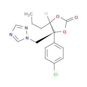 1,3-Dioxolan-2-one,4-(4-chlorophenyl)-5-propyl-4-(1H-1,2,4-triazol-1-ylmethyl)-, (4R,5S)-rel-