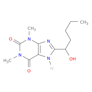 1H-Purine-2,6-dione, 3,7-dihydro-8-(1-hydroxypentyl)-1,3-dimethyl-