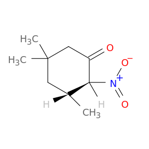 Cyclohexanone, 3,5,5-trimethyl-2-nitro-, trans-