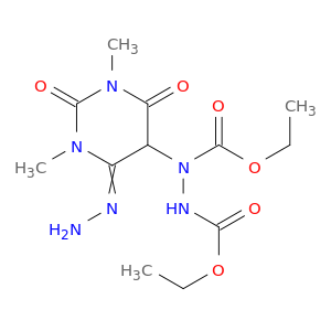 diethyl 1-(6-hydrazinyl-1,3-dimethyl-2,4-dioxo-1,2,3,4-tetrahydropyrimidin-5-yl)hydrazine-1,2-dicarboxylate