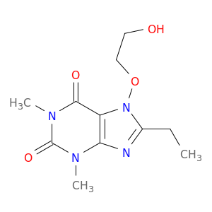 1H-Purine-2,6-dione,8-ethyl-3,7-dihydro-7-(2-hydroxyethoxy)-1,3-dimethyl-