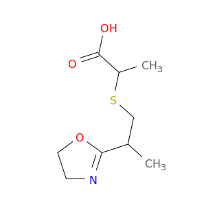 Propanoic acid, 2-[[2-(4,5-dihydro-2-oxazolyl)propyl]thio]-