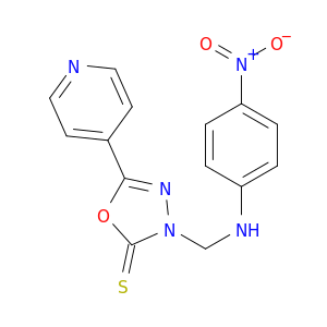 3-{[(4-nitrophenyl)amino]methyl}-5-(pyridin-4-yl)-1,3,4-oxadiazole-2(3h)-thione