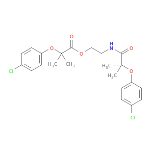 Propanoic acid,2-(4-chlorophenoxy)-2-methyl-,2-[[2-(4-chlorophenoxy)-2-methyl-1-oxopropyl]amino]ethyl ester