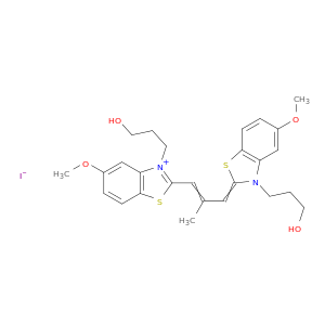 benzothiazolium, 3-(3-hydroxypropyl)-2-[3-[3-(3-hydroxypropyl)-5-methoxy-2(3h)-benzothiazolylidene]-2-methyl-1-propen-1-yl]-5-methoxy-, iodide(1:1)
