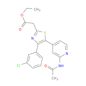 ETHYL [5-(2-ACETYLAMINO-4-PYRIDYL)-4-(3-CHLOROPHENYL)-1,3-THIAZOL-2-YL]ACETATE