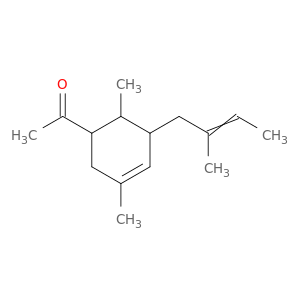 Ethanone, 1-[3,6-dimethyl-5-(2-methyl-2-butenyl)-3-cyclohexen-1-yl]-