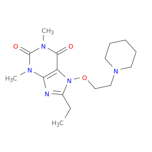 1H-Purine-2,6-dione,8-ethyl-3,7-dihydro-1,3-dimethyl-7-[2-(1-piperidinyl)ethoxy]-