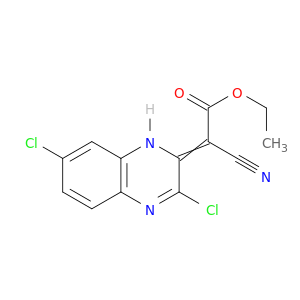 Acetic acid, cyano(3,7-dichloro-2(1H)-quinoxalinylidene)-, ethyl ester