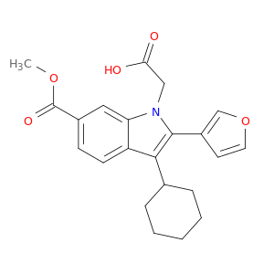1H-Indole-1-acetic acid, 3-cyclohexyl-2-(3-furanyl)-6-(methoxycarbonyl)-
