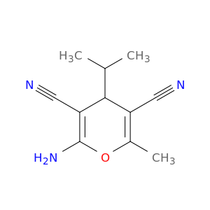 4H-Pyran-3,5-dicarbonitrile, 2-amino-6-methyl-4-(1-methylethyl)-