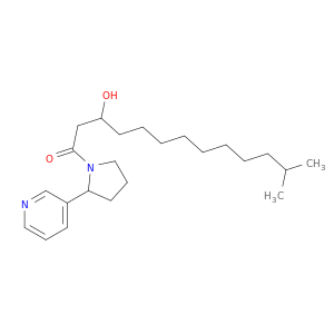 Pyrrolidine, 1-(3-hydroxy-12-methyl-1-oxotridecyl)-2-(3-pyridinyl)-
