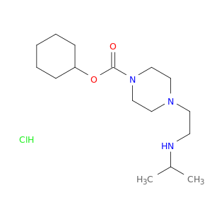 1-Piperazinecarboxylicacid, 4-[2-[(1-methylethyl)amino]ethyl]-, cyclohexyl ester, hydrochloride (1:1)