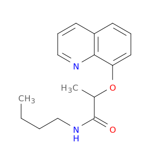 Propanamide, N-butyl-2-(8-quinolinyloxy)-