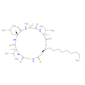 Cyclo[L-alanyl-L-valyl-(3R)-3-hydroxydodecanoylglycyl-L-valyl-D-leucyl]