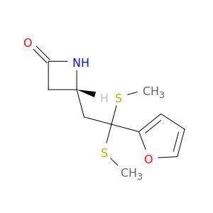 2-Azetidinone, 4-[2-(2-furanyl)-2,2-bis(methylthio)ethyl]-, (S)-