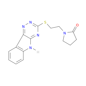 2-Pyrrolidinone, 1-[2-(2H-1,2,4-triazino[5,6-b]indol-3-ylthio)ethyl]-