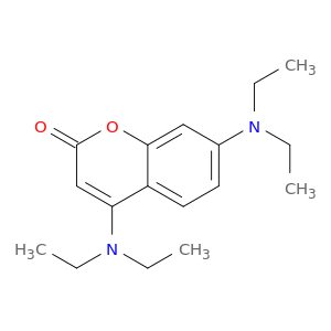 2H-1-Benzopyran-2-one, 4,7-bis(diethylamino)-