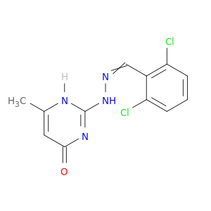 2-[2-[(2,6-dichlorophenyl)methylidene]hydrazinyl]-6-methyl-1H-pyrimidin-4-one