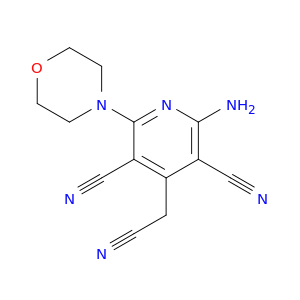 3,5-Pyridinedicarbonitrile, 2-amino-4-(cyanomethyl)-6-(4-morpholinyl)-