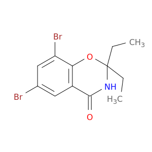 4H-1,3-Benzoxazin-4-one, 6,8-dibromo-2,2-diethyl-2,3-dihydro-