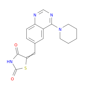 2,4-Thiazolidinedione, 5-[[4-(1-piperidinyl)-6-quinazolinyl]methylene]-