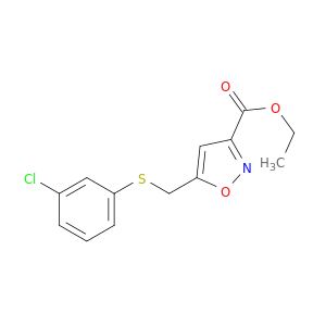 3-Isoxazolecarboxylic acid, 5-[[(3-chlorophenyl)thio]methyl]-, ethyl ester
