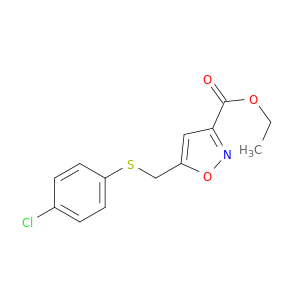 3-Isoxazolecarboxylic acid, 5-[[(4-chlorophenyl)thio]methyl]-, ethyl ester