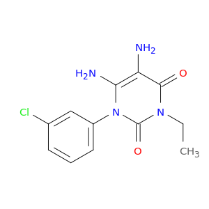 2,4(1H,3H)-Pyrimidinedione, 5,6-diamino-1-(3-chlorophenyl)-3-ethyl-