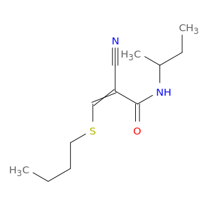 2-Propenamide, 3-(butylthio)-2-cyano-N-(1-methylpropyl)-