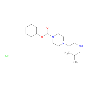 1-Piperazinecarboxylicacid, 4-[2-[(2-methylpropyl)amino]ethyl]-, cyclohexyl ester, hydrochloride(1:1)