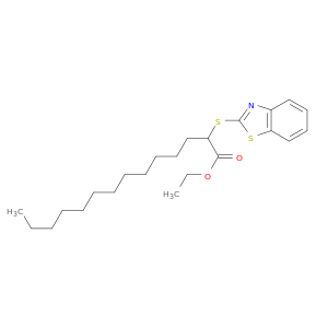 Tetradecanoic acid, 2-(2-benzothiazolylthio)-, ethyl ester