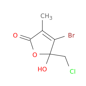 2(5H)-Furanone, 4-bromo-5-(chloromethyl)-5-hydroxy-3-methyl-