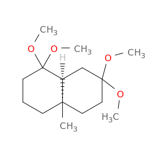 Naphthalene, decahydro-1,1,7,7-tetramethoxy-4a-methyl-, cis-