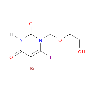 2,4(1H,3H)-Pyrimidinedione,5-bromo-1-[(2-hydroxyethoxy)methyl]-6-iodo-