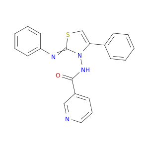 N-[4-苯基-2-(苯基咪唑酯)-3(2H)-噻唑基]-3-吡啶甲酰胺