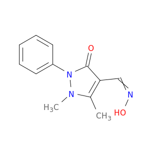 1H-Pyrazole-4-carboxaldehyde,2,3-dihydro-1,5-dimethyl-3-oxo-2-phenyl-, 4-oxime