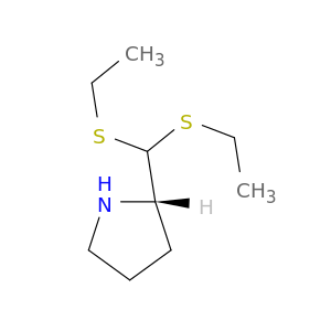 Pyrrolidine, 2-[bis(ethylthio)methyl]-, (S)-