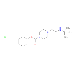 1-Piperazinecarboxylicacid, 4-[2-[(1,1-dimethylethyl)amino]ethyl]-, cyclohexyl ester, hydrochloride(1:1)
