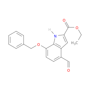 1H-Indole-2-carboxylic acid, 4-formyl-7-(phenylmethoxy)-, ethyl ester