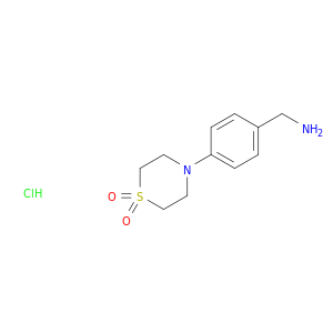 4-[4-(Aminomethyl)phenyl]-1lambda6-thiomorpholine-1,1-dione hydrochloride