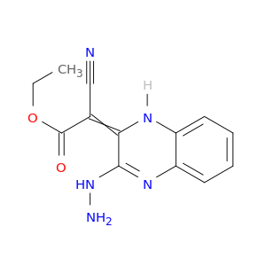 Acetic acid, cyano(3-hydrazino-2(1H)-quinoxalinylidene)-, ethyl ester